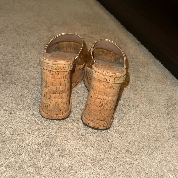 SCHUTZ Gold Wedge Sandals - Picture 7 of 9